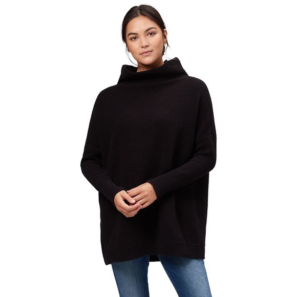 Free People Sweaters - NWOT Free People Slouchy Ottoman Tunic - Black - Large